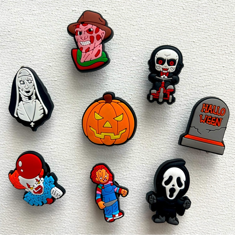 Halloween Villain Themed Croc Charms - Set of 8
